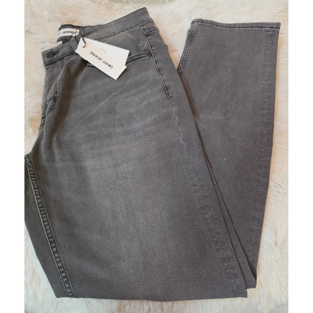 NWT DKNY Jeans Men's Bedford Slim Fit Stretch Denim Pants - 36W x 32L Gray